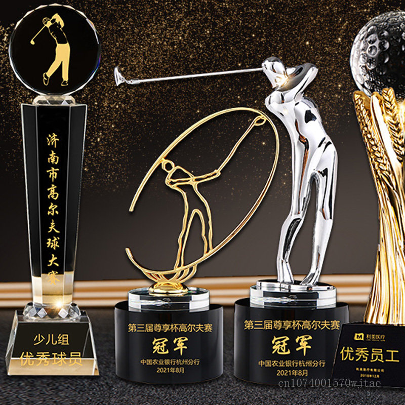 Badminton Cup - ถ้วยรางวัลคริสตัลชุดกีฬาระดับสูงที่กำหนดเองได้หลุมหนึ่งในการยิงเหรียญรางวัลการแข่งขันการแกะสลักของตกแต่งบ้านใหม่1ชิ้น