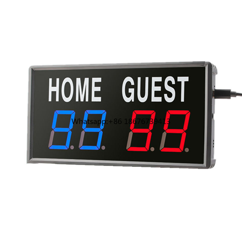 Scoreboard Digital - อุปกรณ์แสดงคะแนนอิเล็กทรอนิกส์ LED 4 หลัก แบบพกพา สำหรับแขกในบ้าน