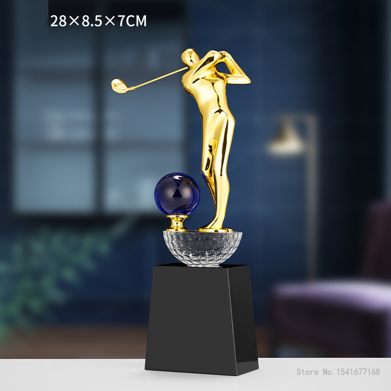 Badminton Cup - ที่กําหนดเอง High-end Golf ถ้วยรางวัลคริสตัล,ของที่ระลึกตกแต่งบ้านโลหะที่ระลึกรวมสุทธิ rod One