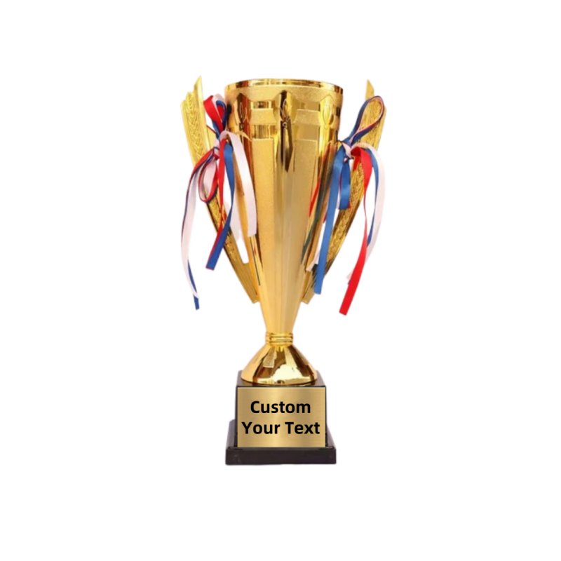Badminton Cup - ถ้วยรางวัลสีทองสูง 11/15 นิ้ว พร้อมสลักข้อความตามสั่ง รางวัลถ้วยรางวัลสำหรับกีฬาแบดมินตัน ฟุตบอล