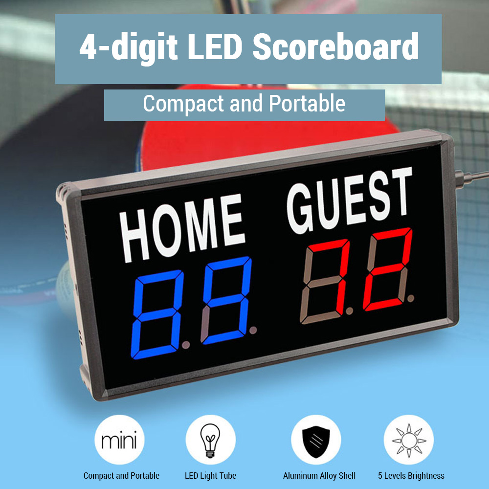 ป้ายบอกคะแนน LED แบบพกพา 4 หลั - Scoreboard Digital บทวิจารณ์และราคา