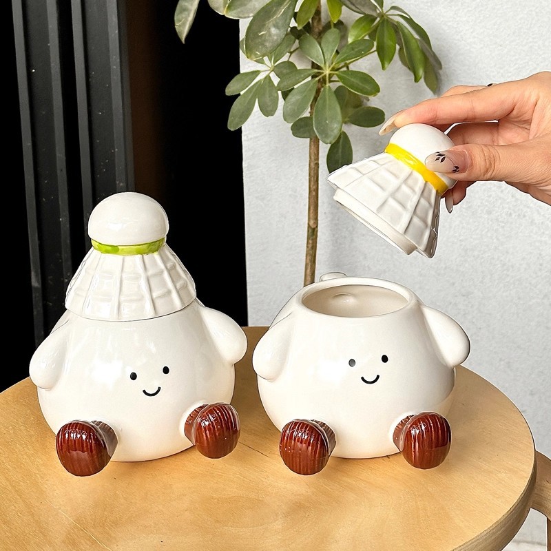 แก้วน้ำแบดมินตันน่ารักพร้อมฝาป - Badminton Cup บทวิจารณ์และราคา